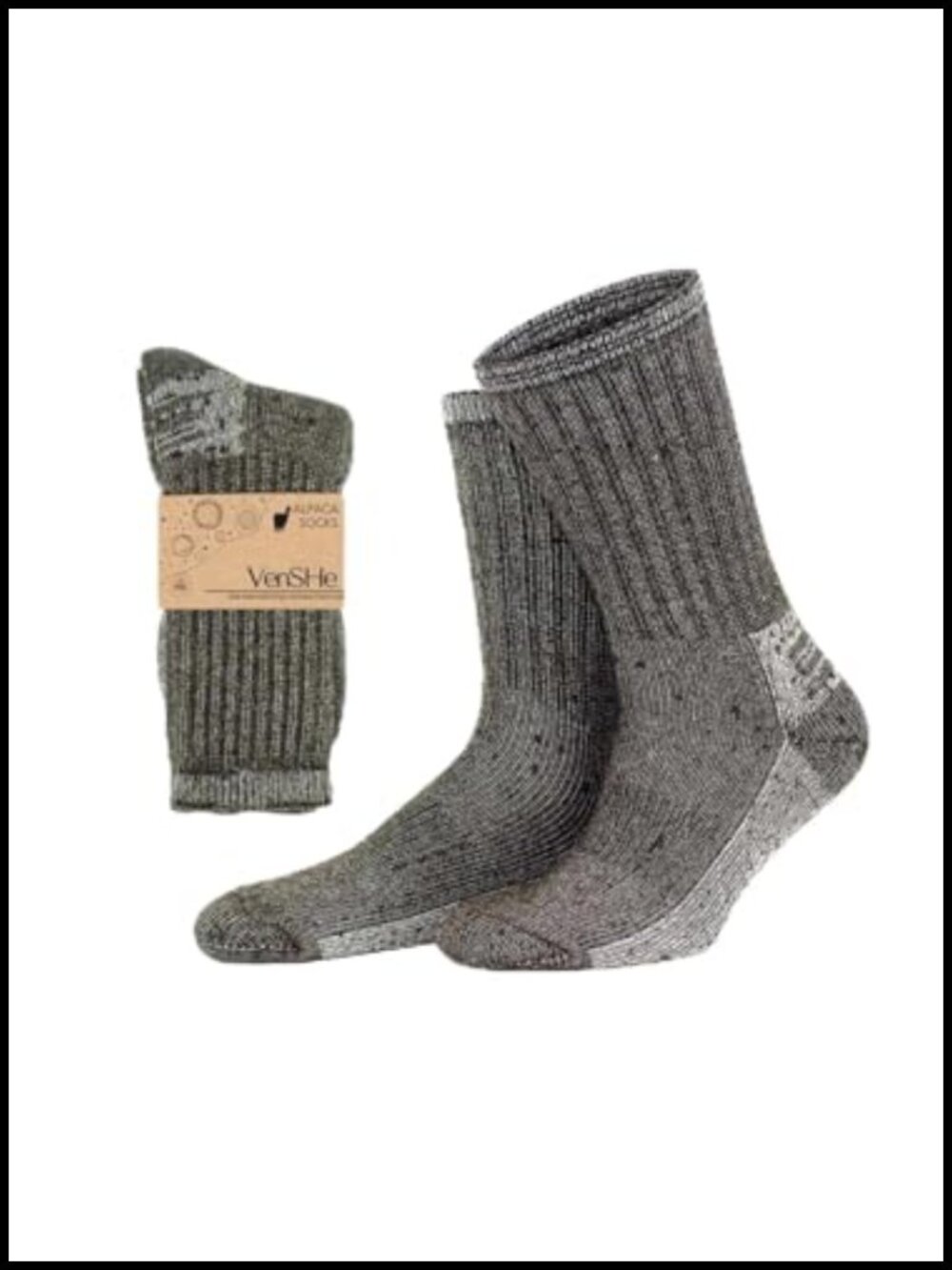 Alpaca Wool Crew Socks Cushioned Terry Thermal Thick Merino Blend Hiking